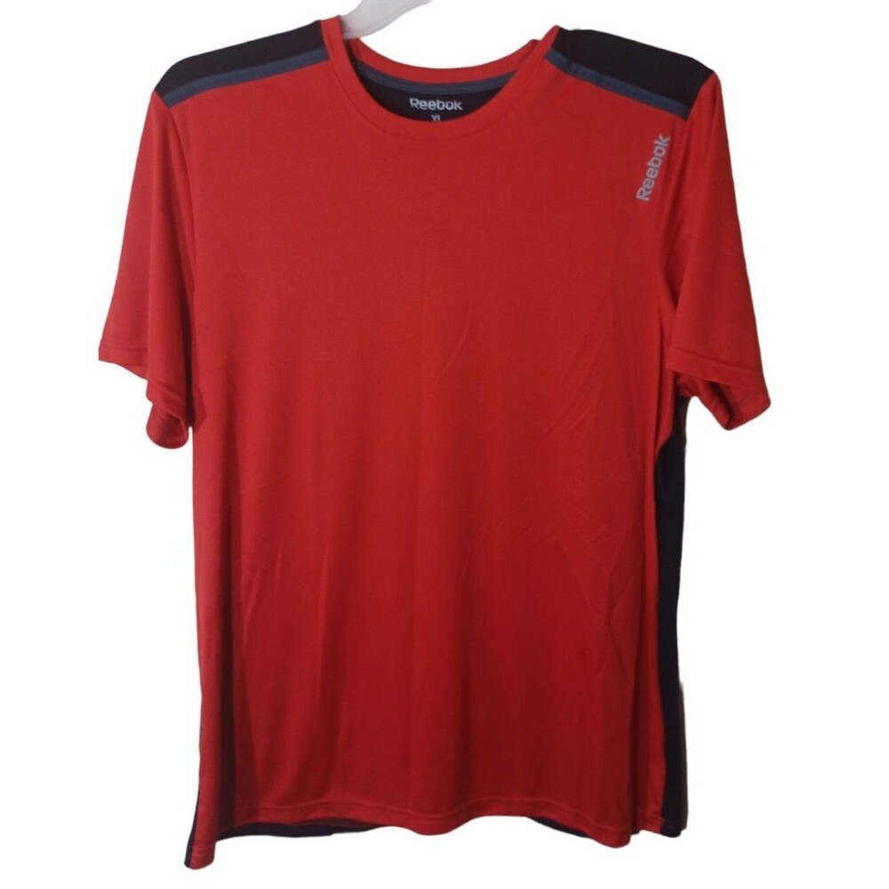 Men's Reebok Red And Black Lightweight Short Sleeve T-shirt Size XL